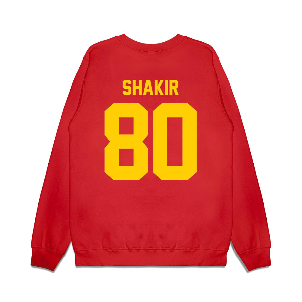 Maryland - NCAA Football : Ejani Shakir - Vintage Helmet Premium Crewneck Sweatshirt-1