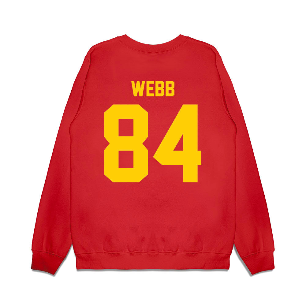 Maryland - NCAA Football : Kaleb Webb - Vintage Helmet Premium Crewneck Sweatshirt-1