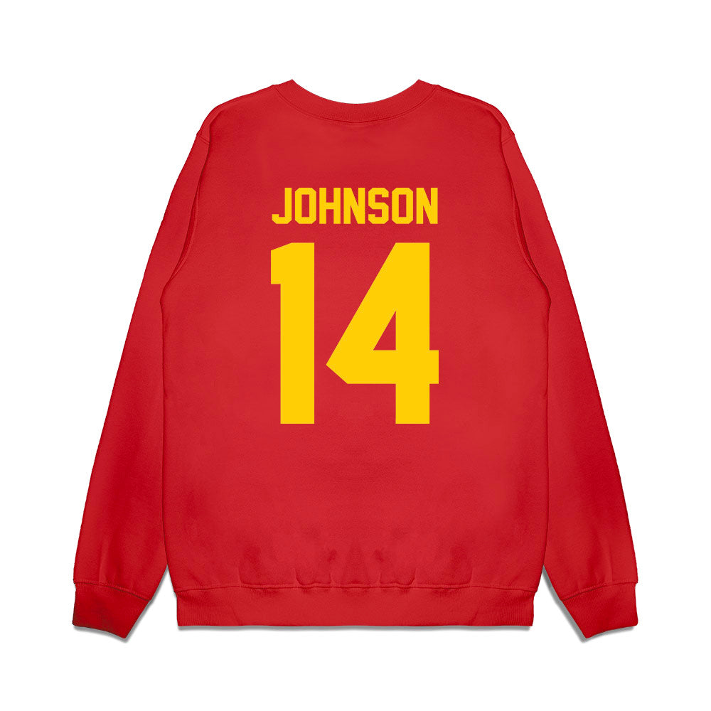 Maryland - NCAA Football : Sean Johnson - Vintage Helmet Premium Crewneck Sweatshirt-1
