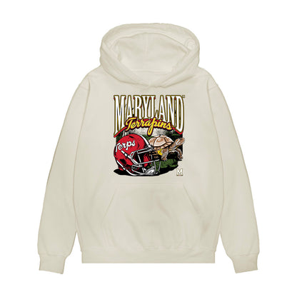 Maryland - NCAA Football : Zahir Cobb - Vintage Helmet Premium Hooded Sweatshirt-0