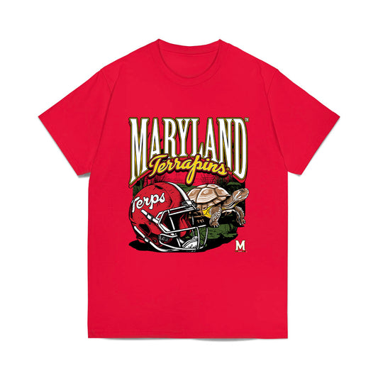 Maryland - NCAA Football : Harry Dalton III - Vintage Helmet Comfort Colors T-Shirt-0