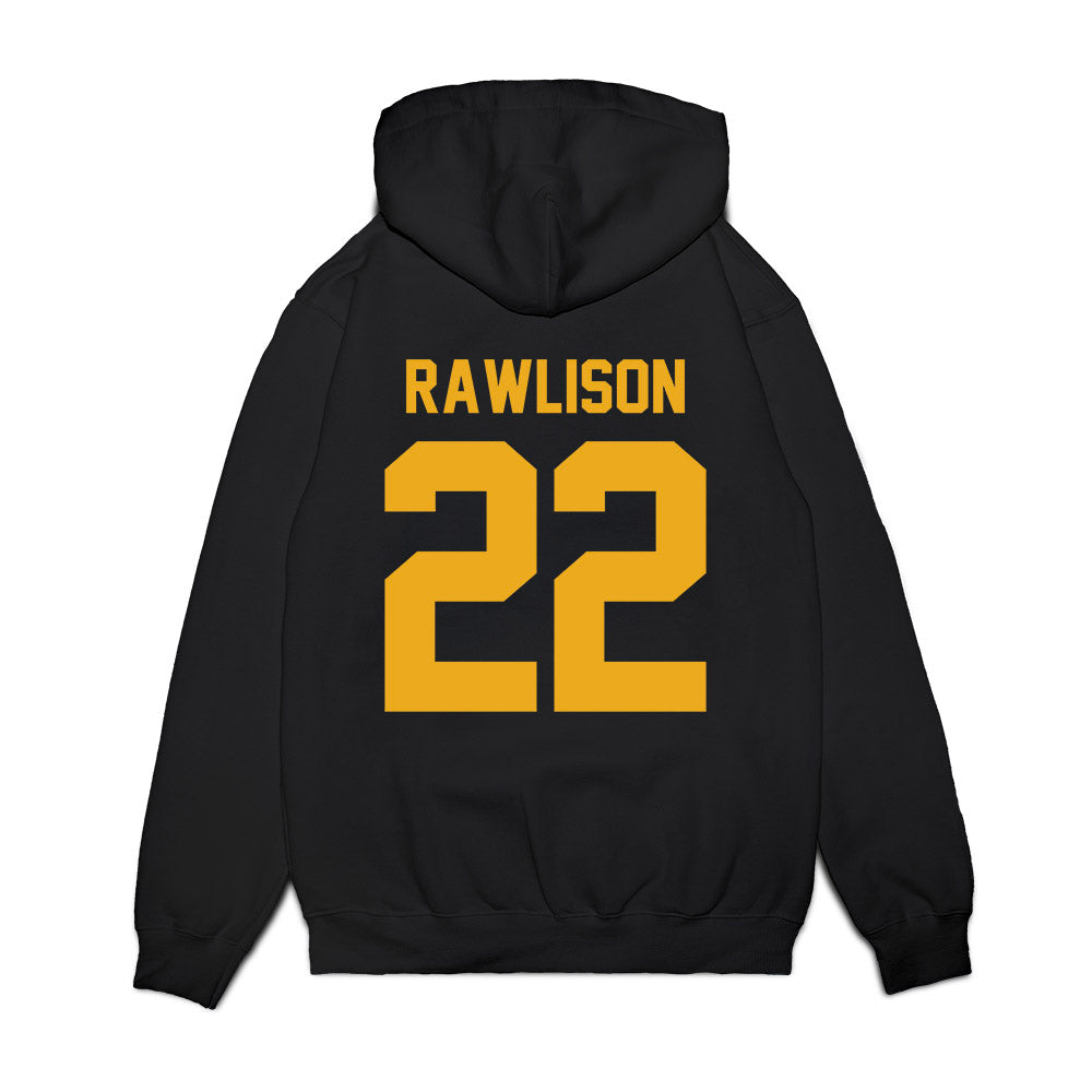 West Virginia - NCAA Football : Jaire Rawlison - Vintage Helmet Premium Hooded Sweatshirt-1