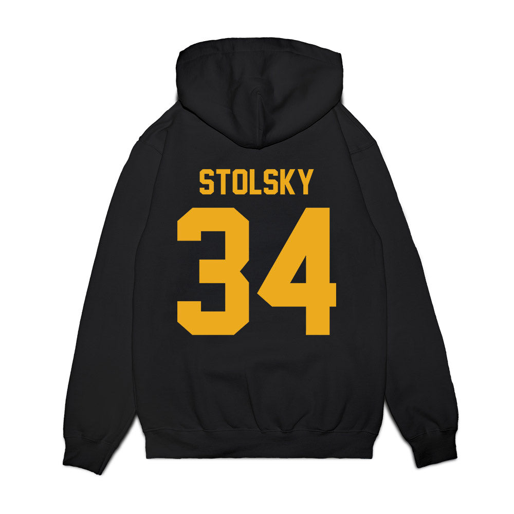 West Virginia - NCAA Football : Tyler Stolsky - Vintage Helmet Premium Hooded Sweatshirt-1