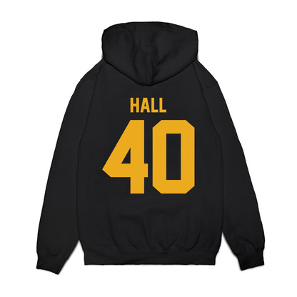 West Virginia - NCAA Football : Jason Hall - Vintage Helmet Premium Hooded Sweatshirt-1