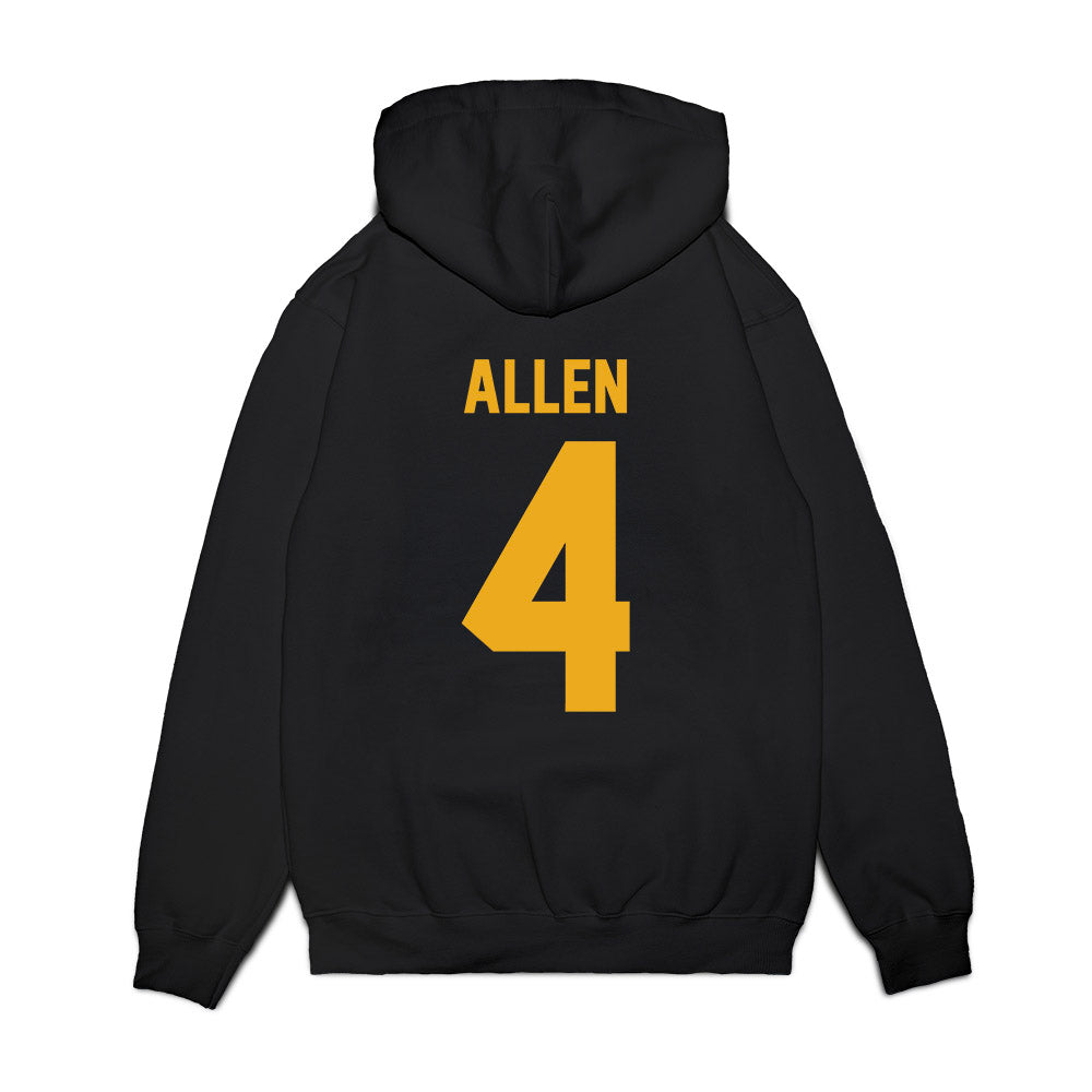 West Virginia - NCAA Football : Da'Mun Allen - Vintage Helmet Premium Hooded Sweatshirt-1