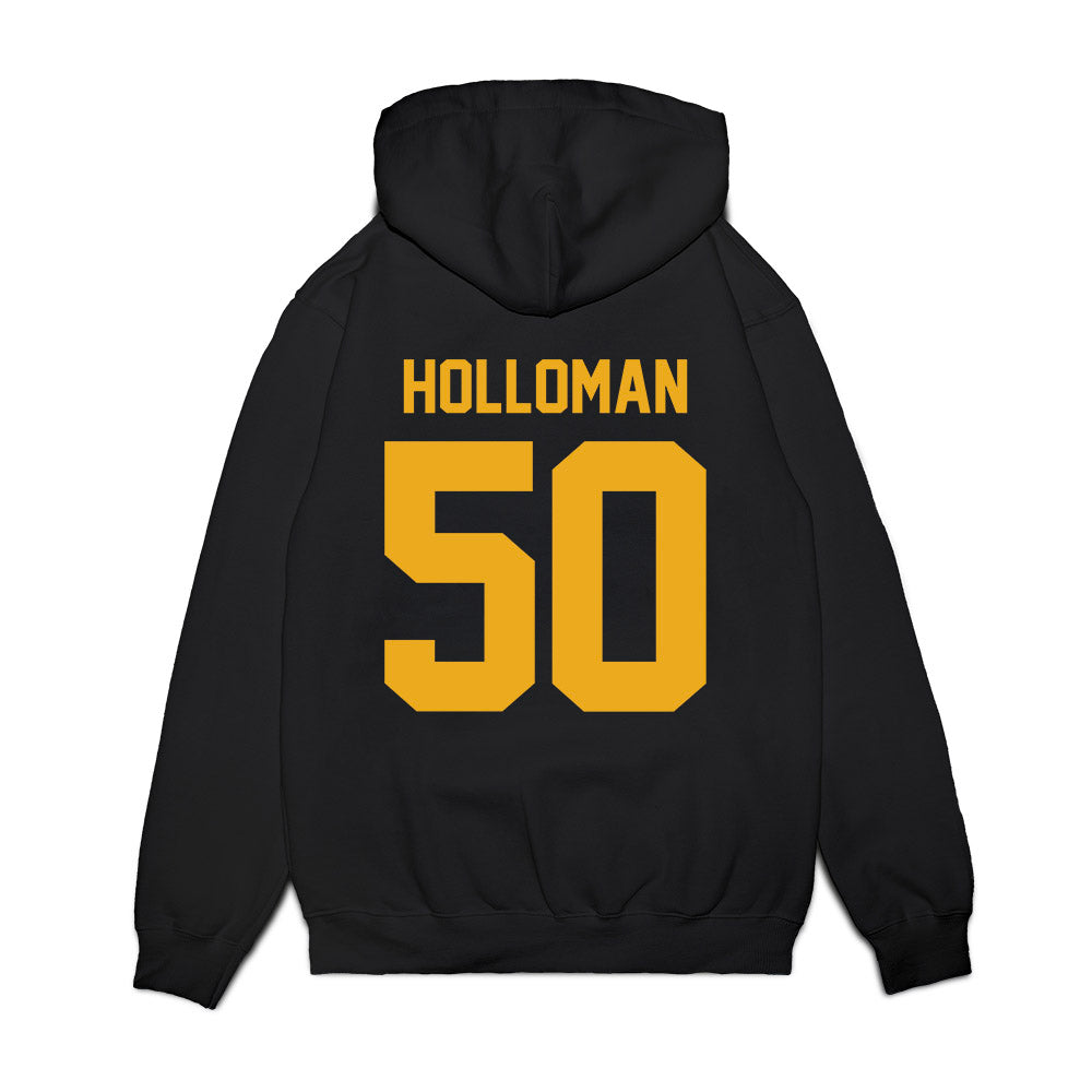 West Virginia - NCAA Football : Harper Holloman - Vintage Helmet Premium Hooded Sweatshirt-1