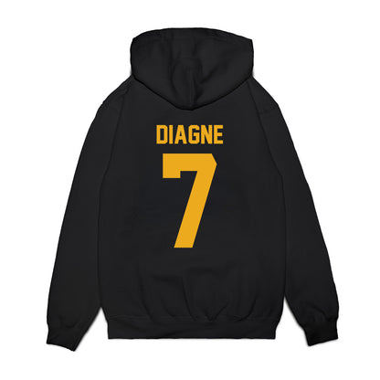West Virginia - NCAA Football : Chams Diagne - Vintage Helmet Premium Hooded Sweatshirt-1