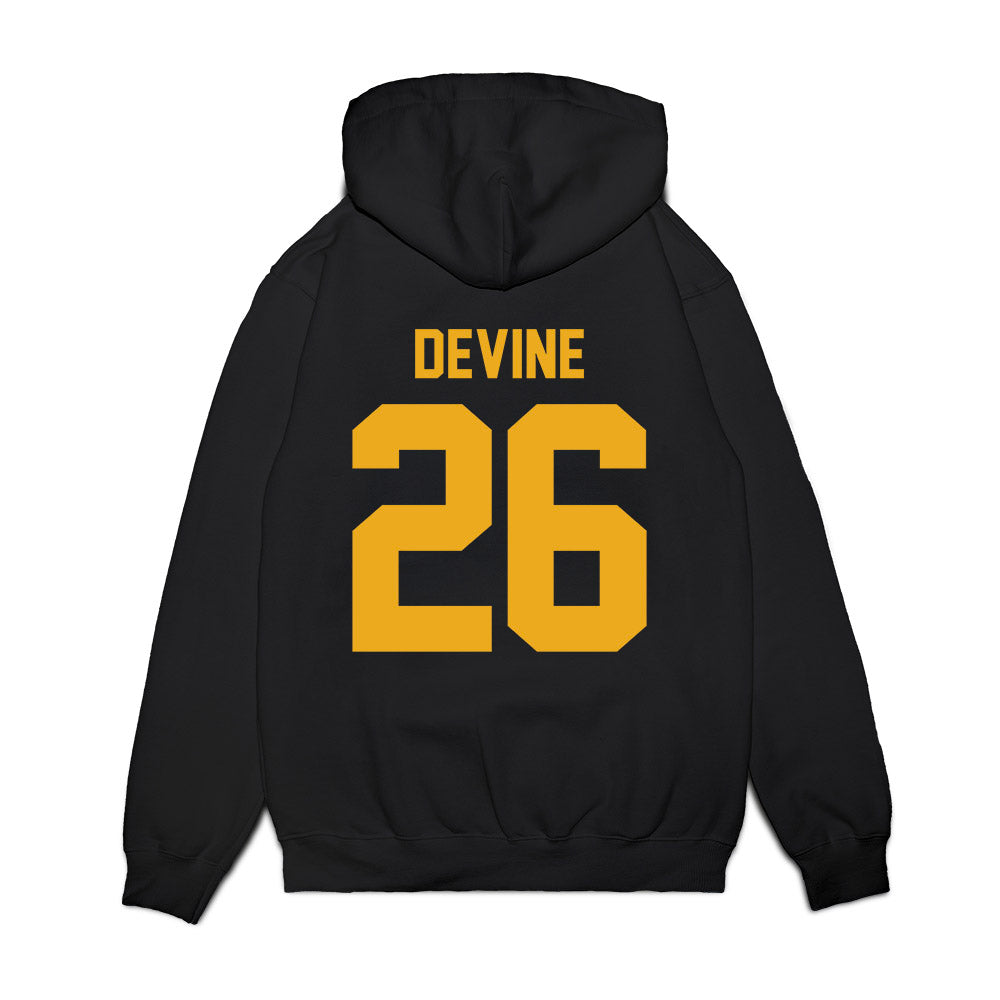 West Virginia - NCAA Football : Andre Devine - Vintage Helmet Premium Hooded Sweatshirt-1