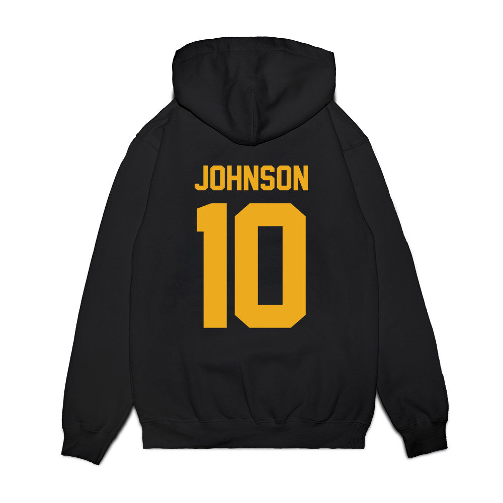 West Virginia - NCAA Football : Jeremiah Johnson - Vintage Helmet Premium Hooded Sweatshirt-1