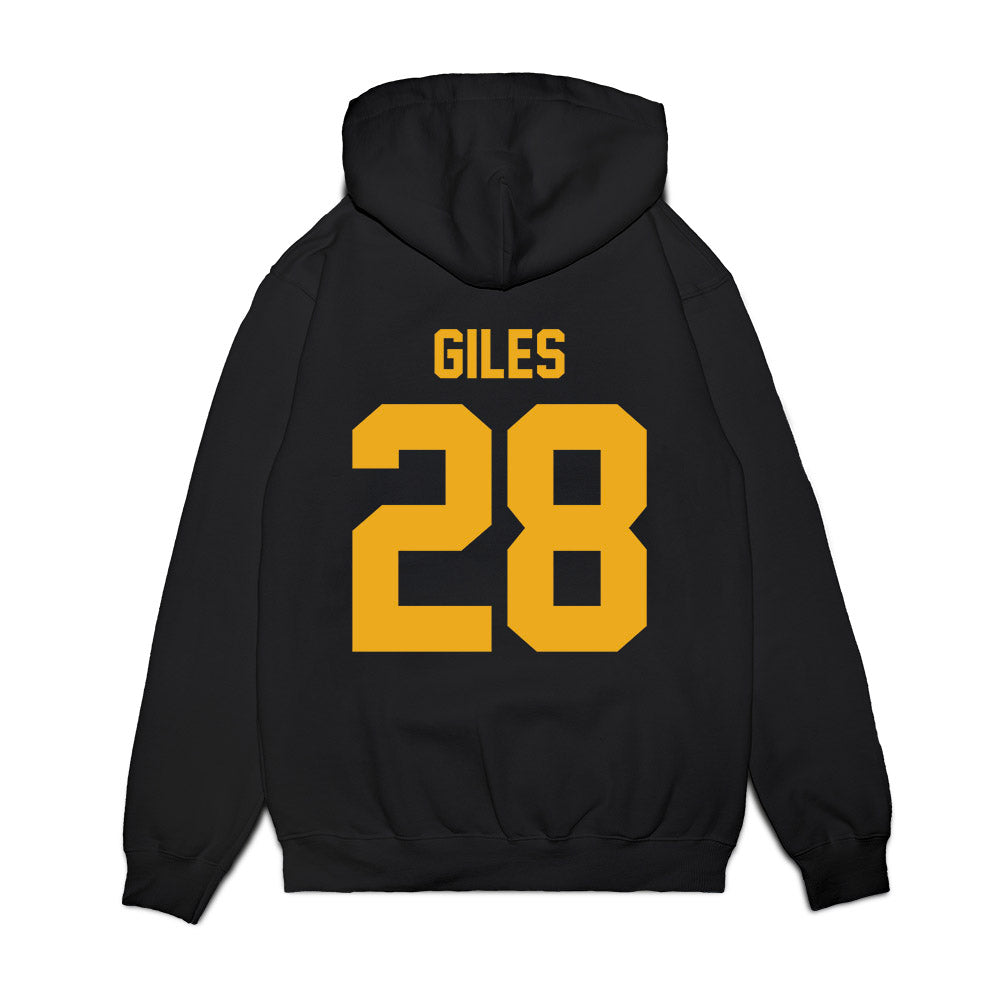 West Virginia - NCAA Football : Rickey Giles - Vintage Helmet Premium Hooded Sweatshirt-1