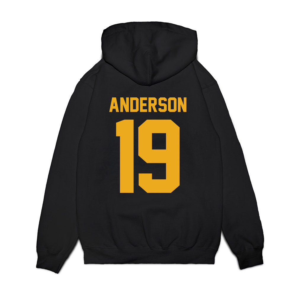 West Virginia - NCAA Football : Max Anderson - Vintage Helmet Premium Hooded Sweatshirt-1