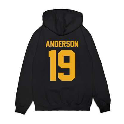 West Virginia - NCAA Football : Max Anderson - Vintage Helmet Premium Hooded Sweatshirt-1
