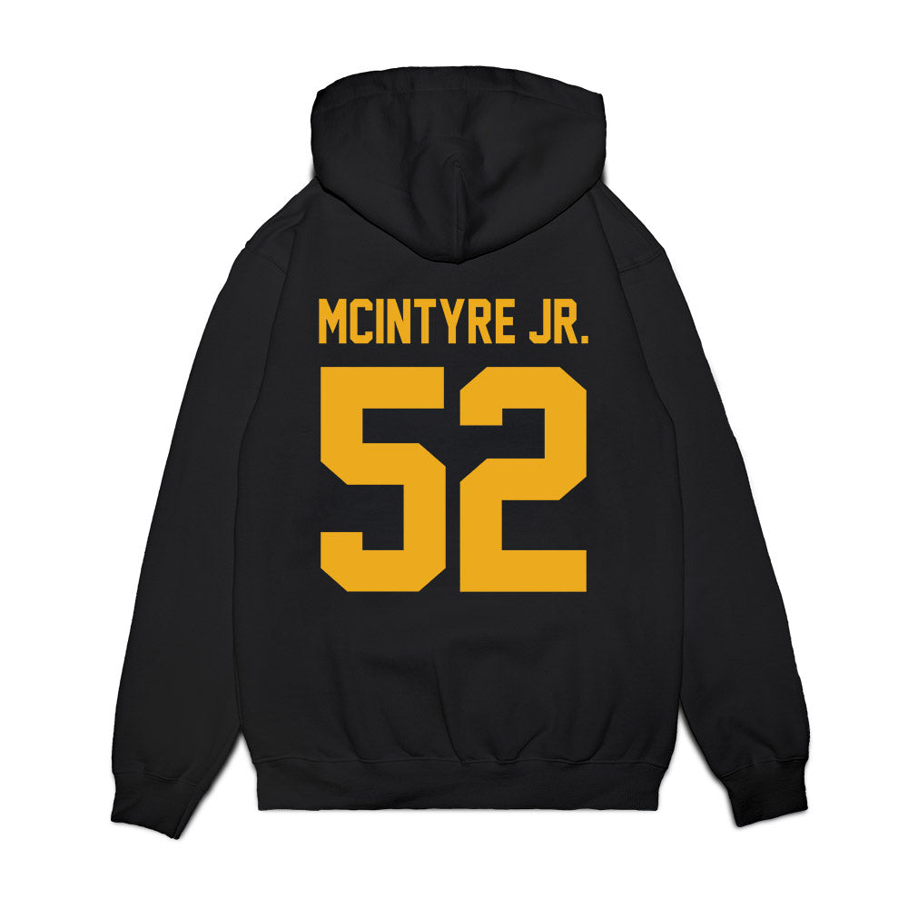 West Virginia - NCAA Football : Corey McIntyre Jr. - Vintage Helmet Premium Hooded Sweatshirt-1