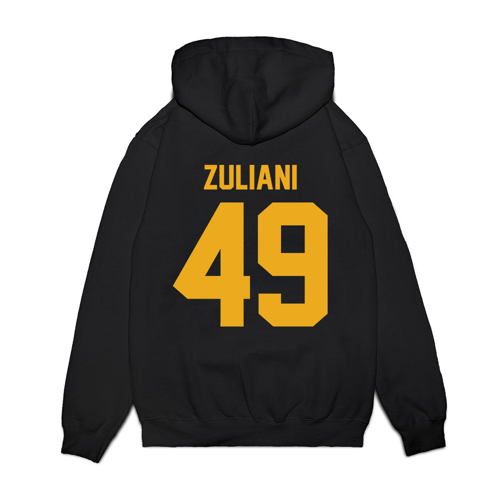 West Virginia - NCAA Football : Carter Zuliani - Vintage Helmet Premium Hooded Sweatshirt-1