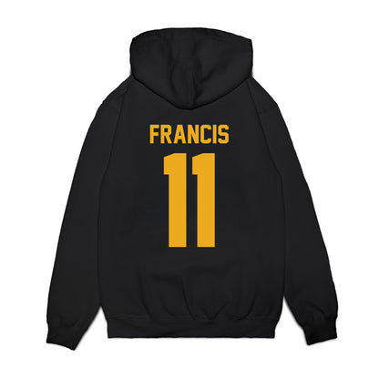 West Virginia - NCAA Football : TaRon Francis - Vintage Helmet Premium Hooded Sweatshirt-1