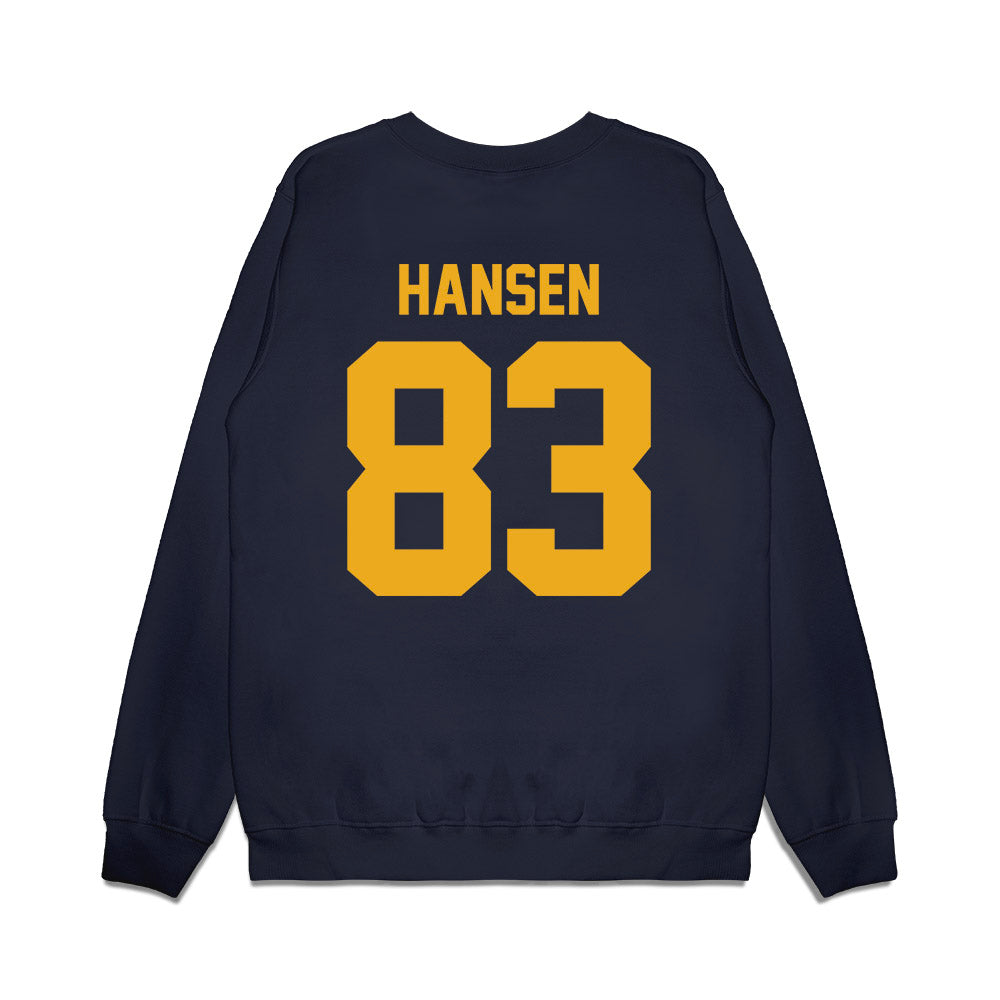 West Virginia - NCAA Football : Bryan Hansen - Vintage Helmet Premium Crewneck Sweatshirt-1
