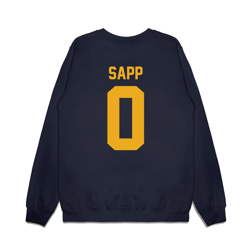 West Virginia - NCAA Football : Josh Sapp - Vintage Helmet Premium Crewneck Sweatshirt-1