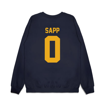 West Virginia - NCAA Football : Josh Sapp - Vintage Helmet Premium Crewneck Sweatshirt-1