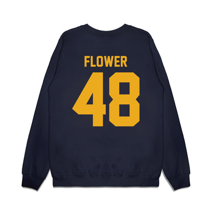 West Virginia - NCAA Football : Nate Flower - Vintage Helmet Premium Crewneck Sweatshirt-1