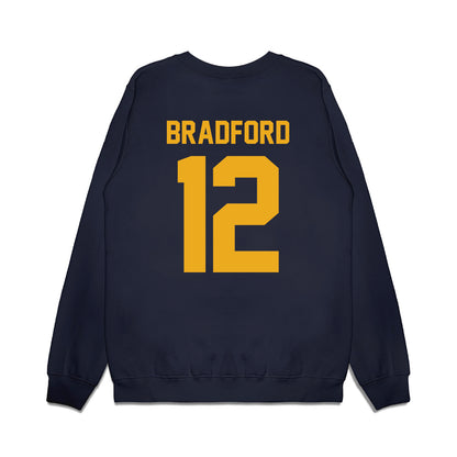 West Virginia - NCAA Football : Jacob Bradford - Vintage Helmet Premium Crewneck Sweatshirt-1