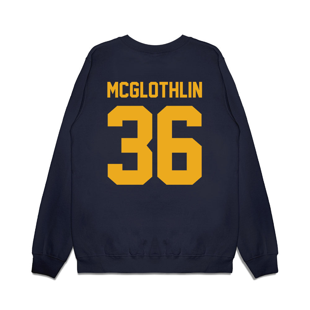 West Virginia - NCAA Football : Trey Mcglothlin - Vintage Helmet Premium Crewneck Sweatshirt-1