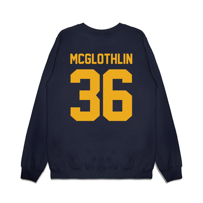West Virginia - NCAA Football : Trey Mcglothlin - Vintage Helmet Premium Crewneck Sweatshirt-1