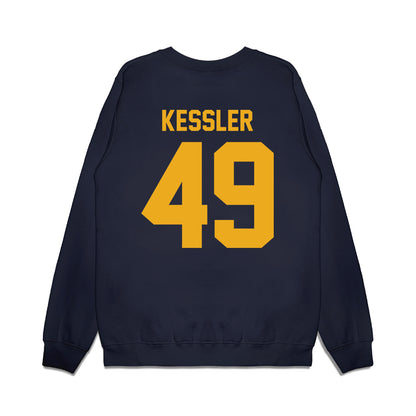 West Virginia - NCAA Football : Carter Kessler - Vintage Helmet Premium Crewneck Sweatshirt-1