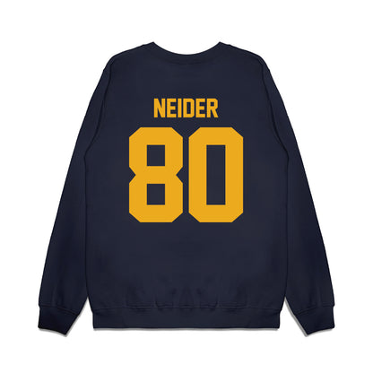 West Virginia - NCAA Football : John Neider - Vintage Helmet Premium Crewneck Sweatshirt-1