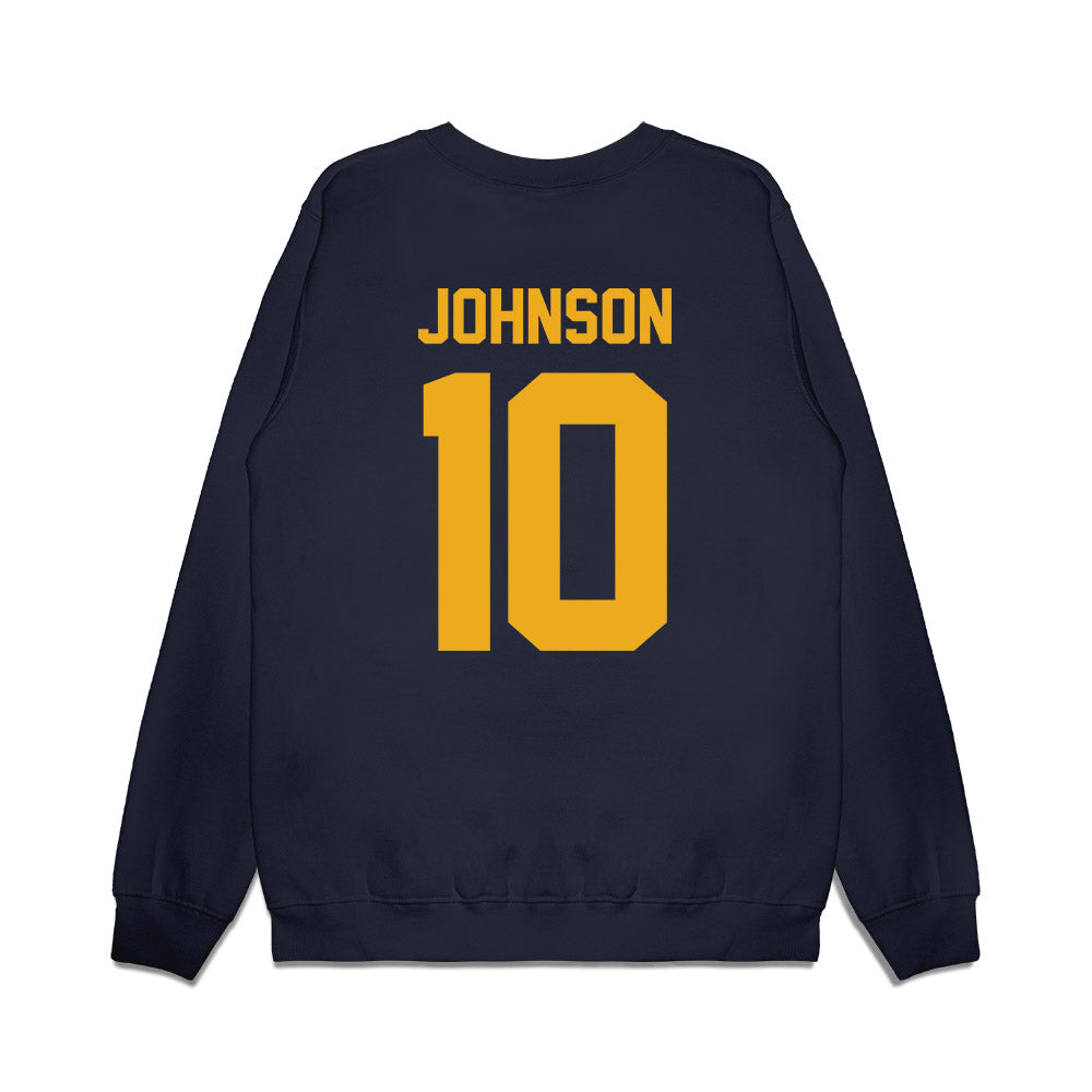 West Virginia - NCAA Football : Jeremiah Johnson - Vintage Helmet Premium Crewneck Sweatshirt-1