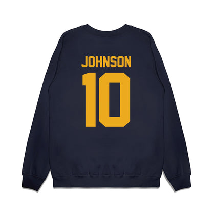 West Virginia - NCAA Football : Jeremiah Johnson - Vintage Helmet Premium Crewneck Sweatshirt-1