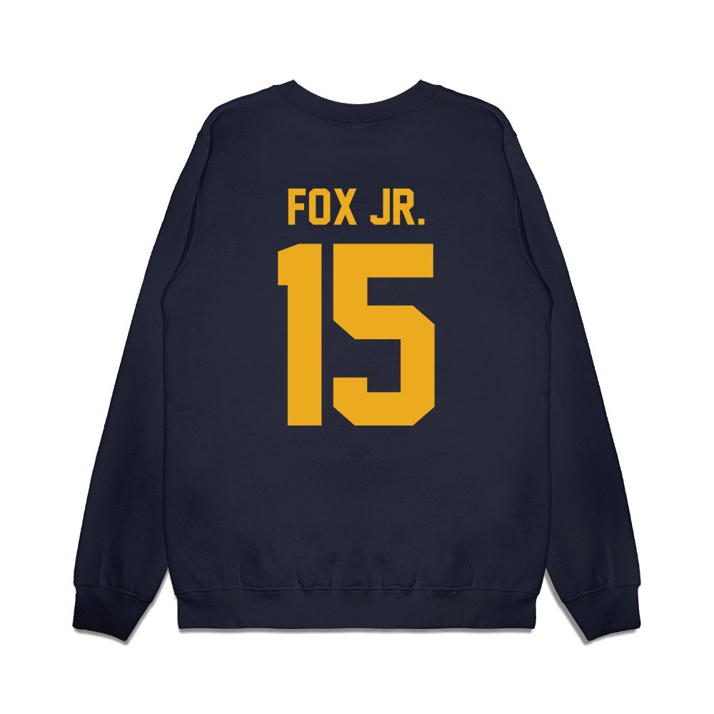West Virginia - NCAA Football : Scotty Fox Jr. - Vintage Helmet Premium Crewneck Sweatshirt-1