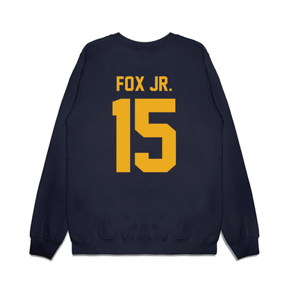 West Virginia - NCAA Football : Scotty Fox Jr. - Vintage Helmet Premium Crewneck Sweatshirt-1