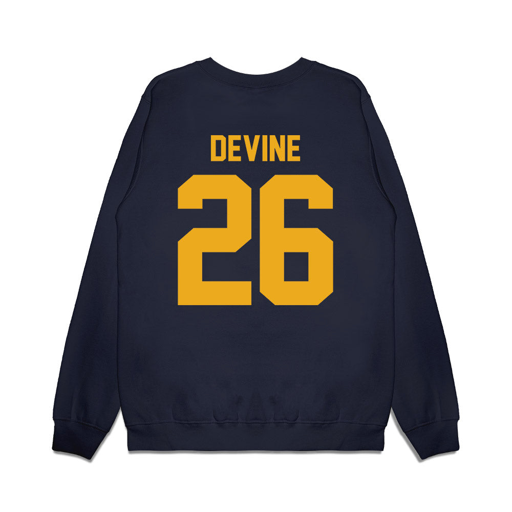 West Virginia - NCAA Football : Andre Devine - Vintage Helmet Premium Crewneck Sweatshirt-1