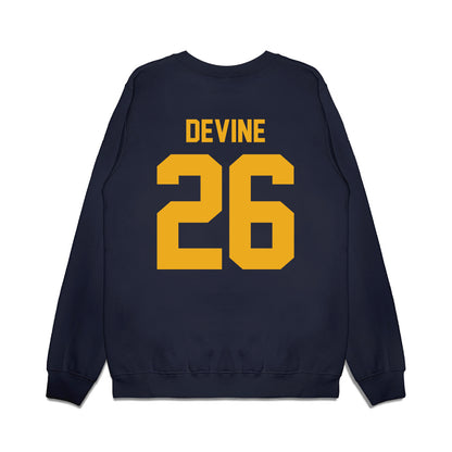 West Virginia - NCAA Football : Andre Devine - Vintage Helmet Premium Crewneck Sweatshirt-1
