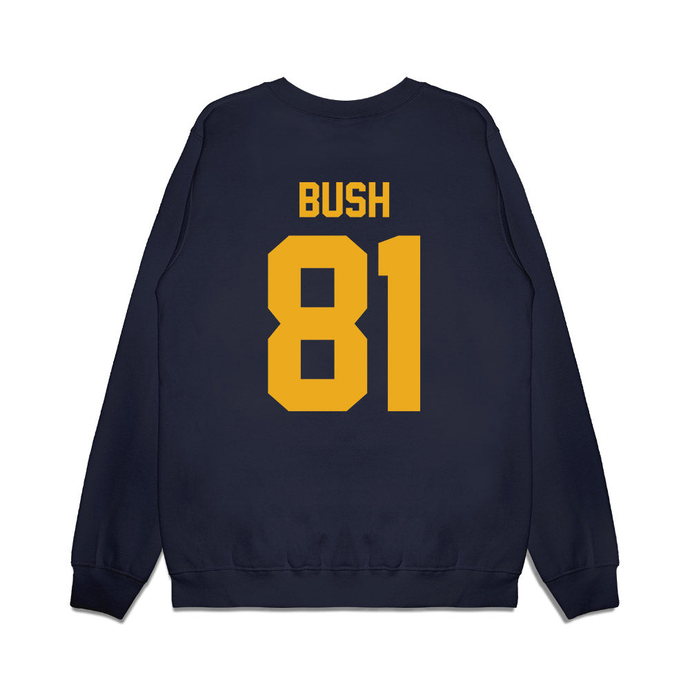 West Virginia - NCAA Football : Kade Bush - Vintage Helmet Premium Crewneck Sweatshirt-1