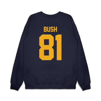 West Virginia - NCAA Football : Kade Bush - Vintage Helmet Premium Crewneck Sweatshirt-1