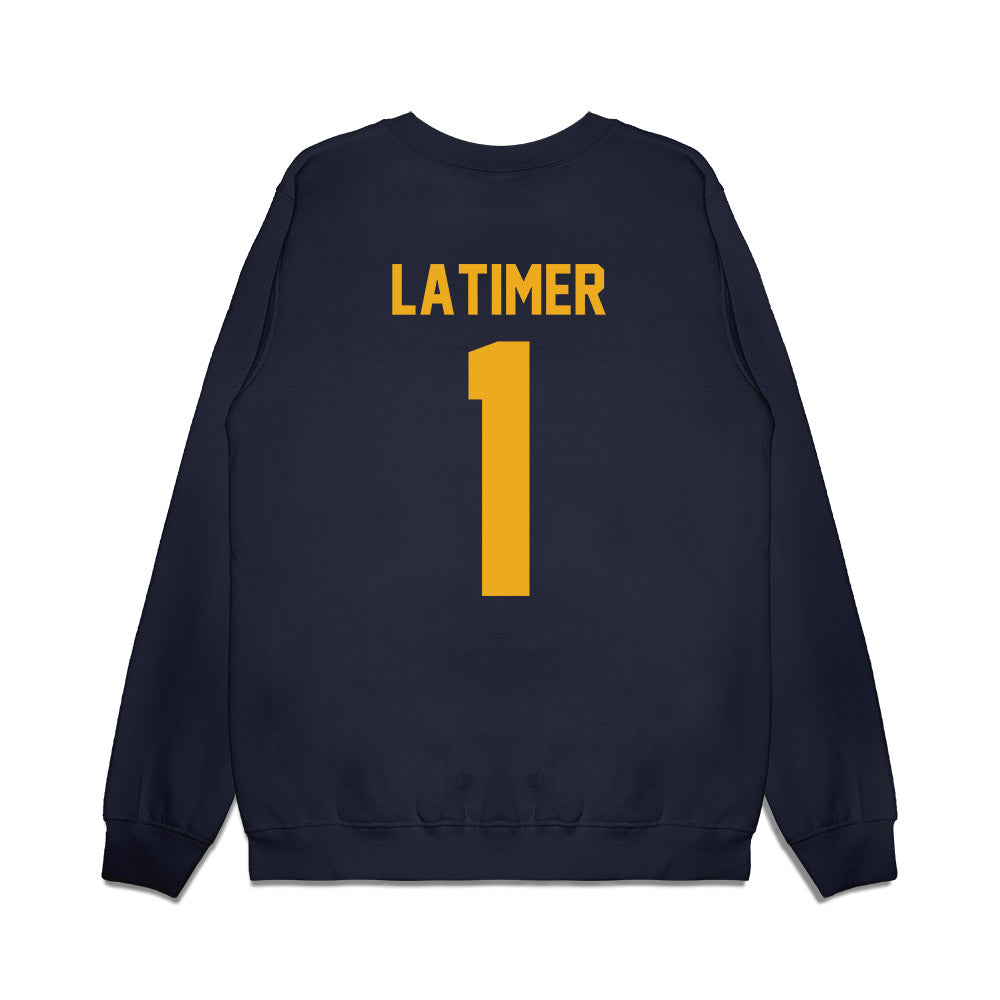 West Virginia - NCAA Football : Amari Latimer - Vintage Helmet Premium Crewneck Sweatshirt-1