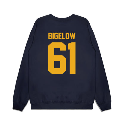 West Virginia - NCAA Football : Trevor Bigelow - Vintage Helmet Premium Crewneck Sweatshirt-1