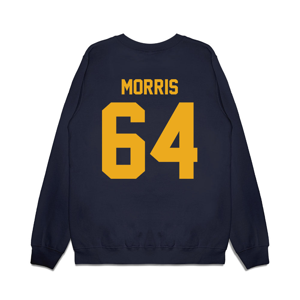 West Virginia - NCAA Football : Rhett Morris - Vintage Helmet Premium Crewneck Sweatshirt-1