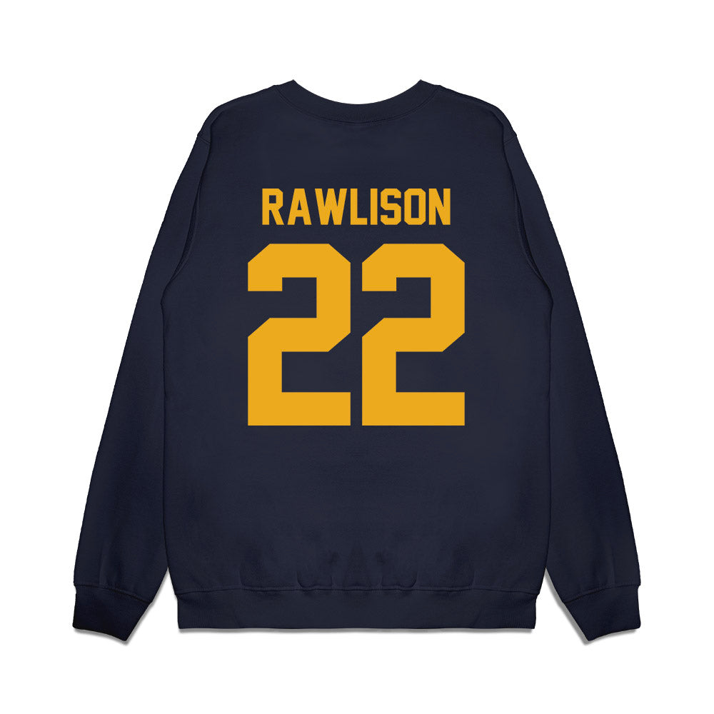 West Virginia - NCAA Football : Jaire Rawlison - Vintage Helmet Premium Crewneck Sweatshirt-1