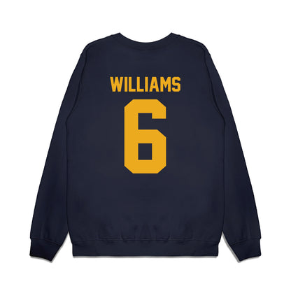 West Virginia - NCAA Football : DaMare Williams - Vintage Helmet Premium Crewneck Sweatshirt-1