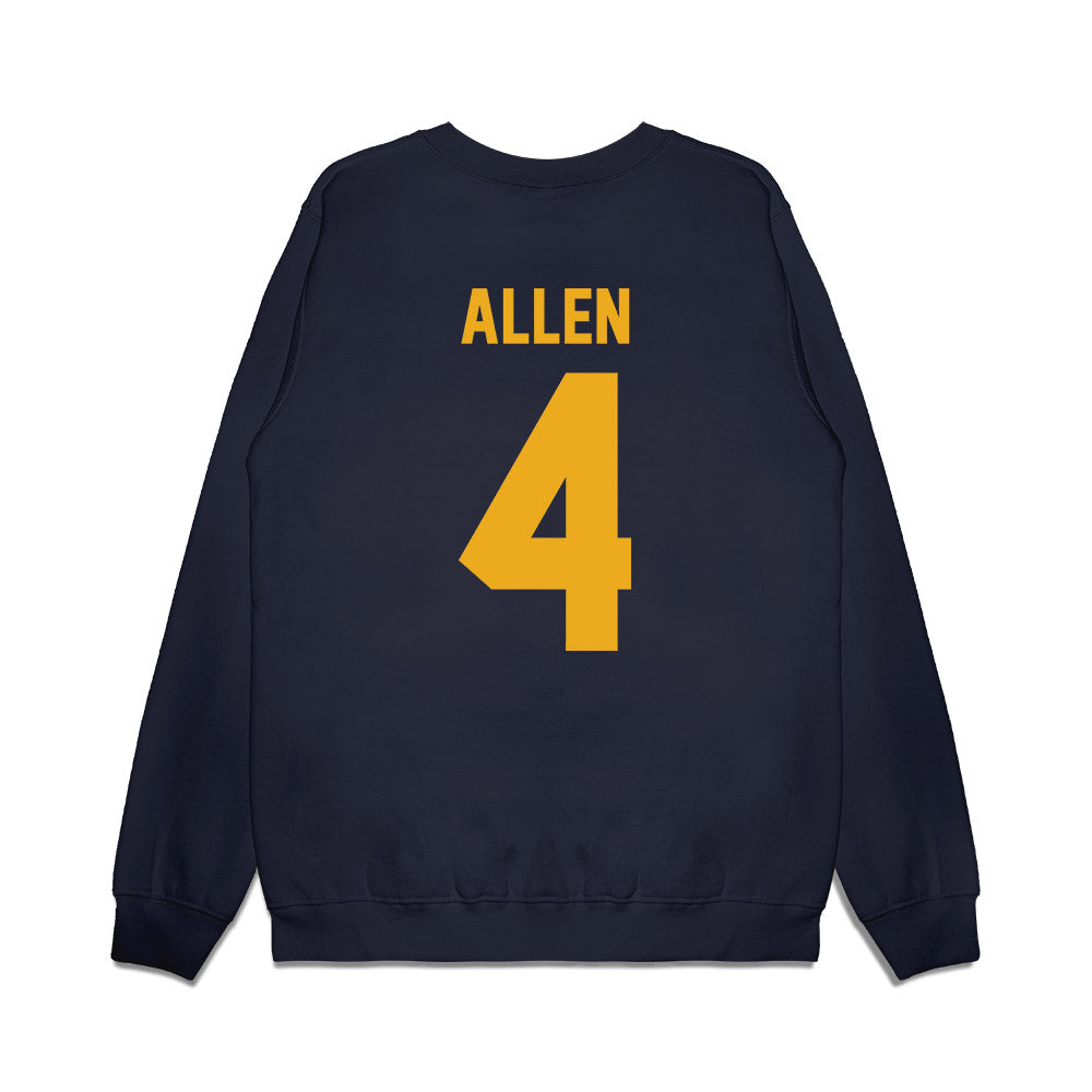 West Virginia - NCAA Football : Da'Mun Allen - Vintage Helmet Premium Crewneck Sweatshirt-1