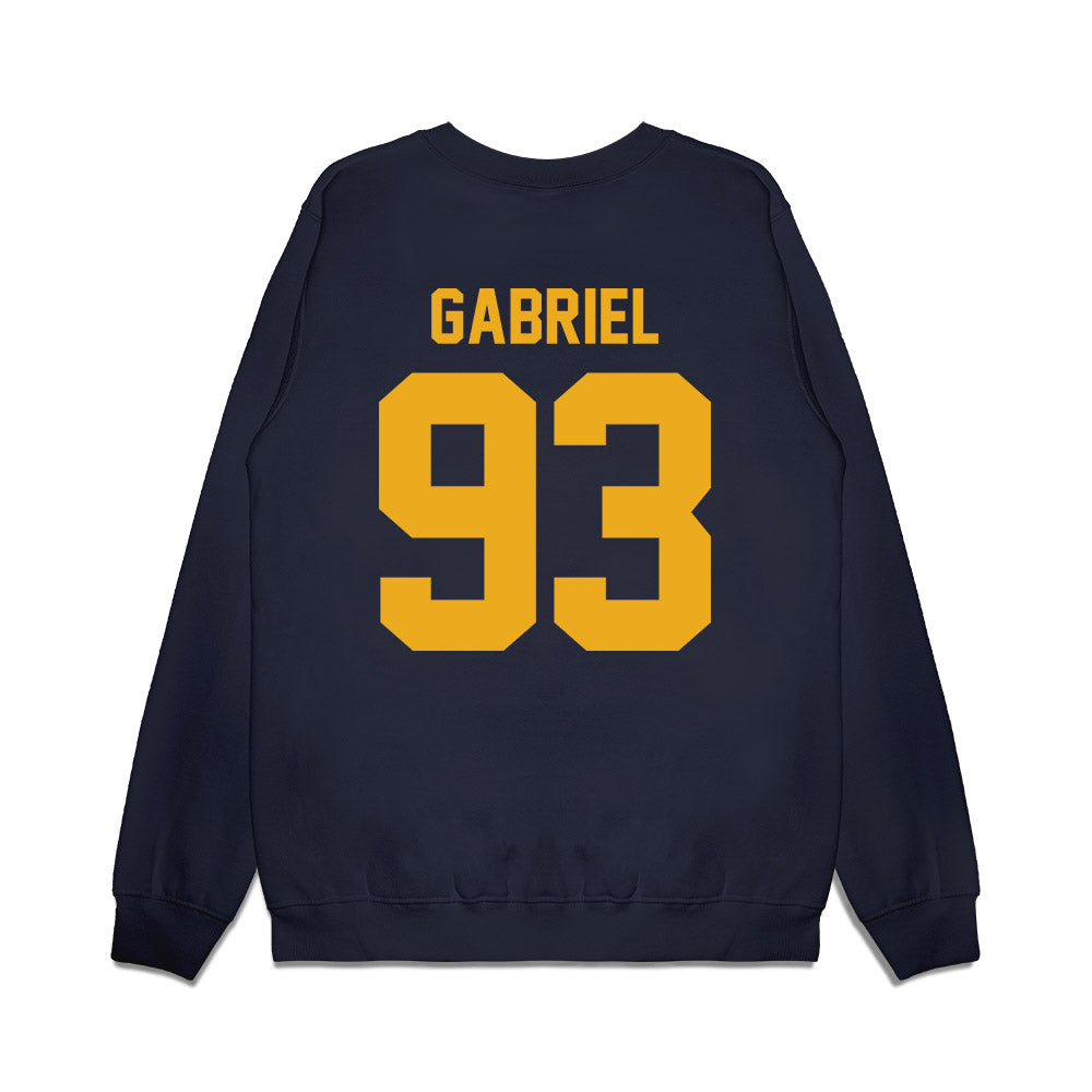 West Virginia - NCAA Football : Nate Gabriel - Vintage Helmet Premium Crewneck Sweatshirt-1