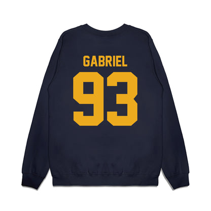 West Virginia - NCAA Football : Nate Gabriel - Vintage Helmet Premium Crewneck Sweatshirt-1