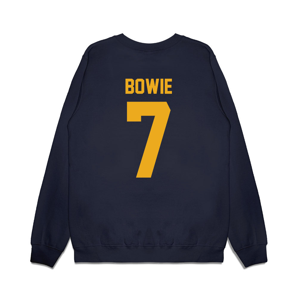West Virginia - NCAA Football : Jarod Bowie - Vintage Helmet Premium Crewneck Sweatshirt-1