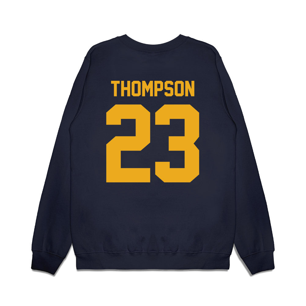 West Virginia - NCAA Football : Malachi Thompson - Vintage Helmet Premium Crewneck Sweatshirt-1