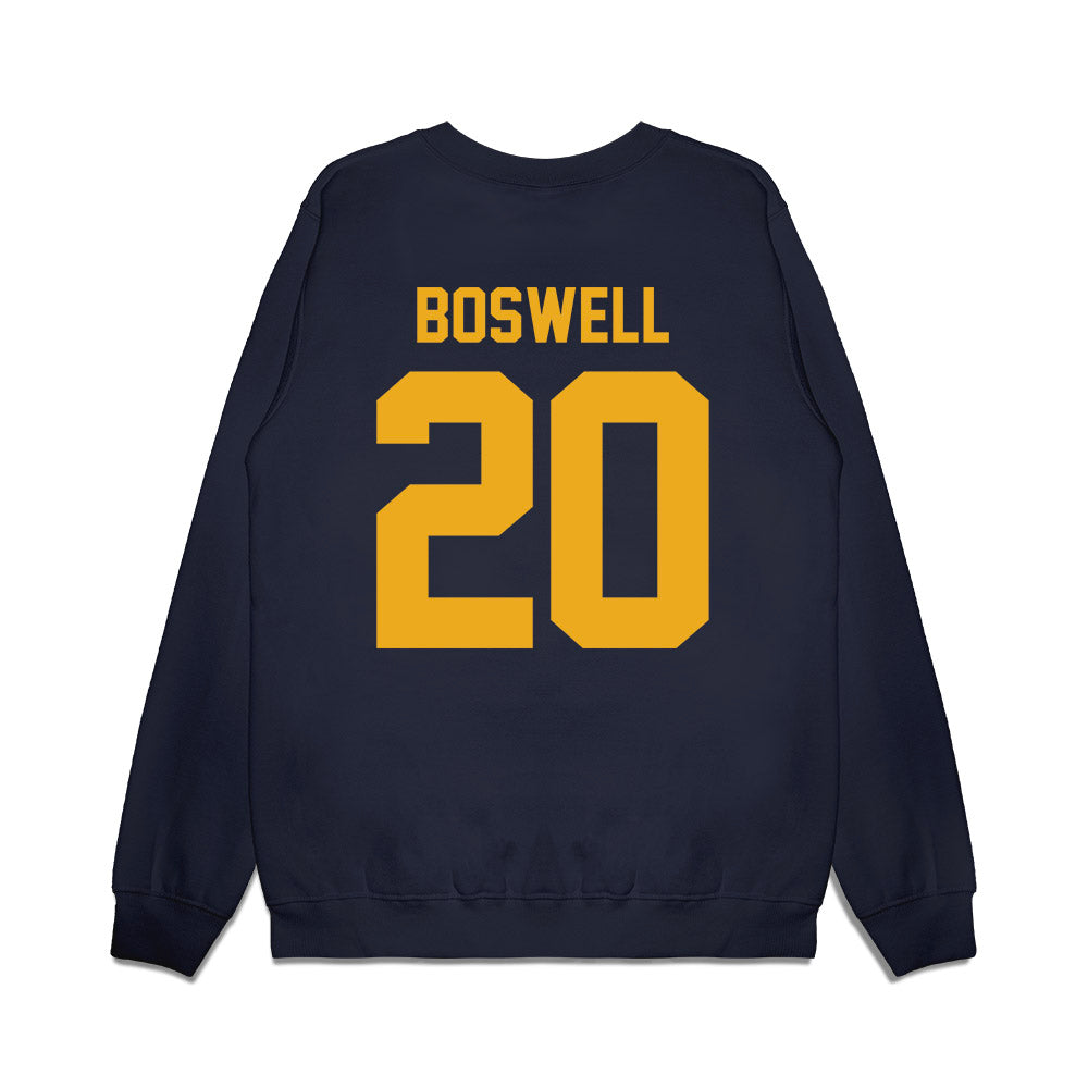 West Virginia - NCAA Football : Martavious Boswell - Vintage Helmet Premium Crewneck Sweatshirt-1