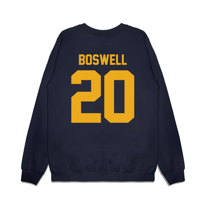 West Virginia - NCAA Football : Martavious Boswell - Vintage Helmet Premium Crewneck Sweatshirt-1