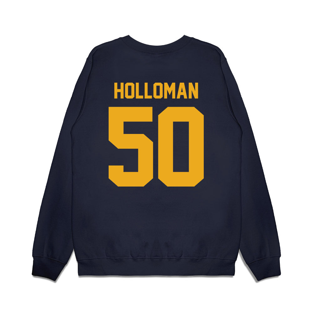 West Virginia - NCAA Football : Harper Holloman - Vintage Helmet Premium Crewneck Sweatshirt-1