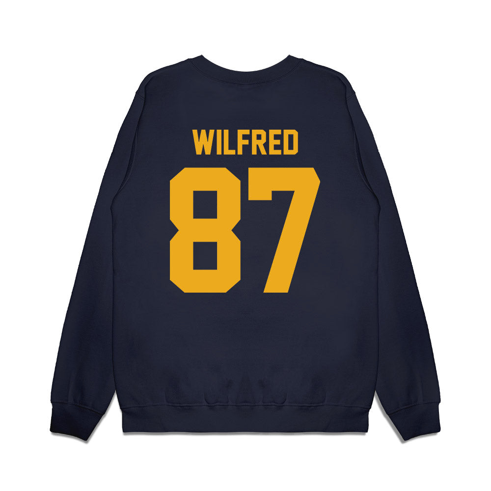 West Virginia - NCAA Football : Greg Wilfred - Vintage Helmet Premium Crewneck Sweatshirt-1